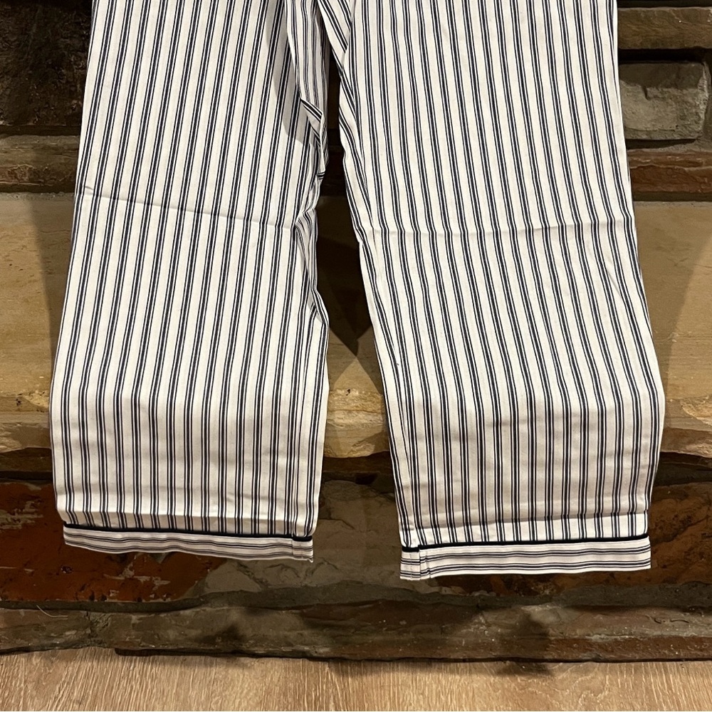 Petite Plume Navy French Ticking Cozy Cotton Blend Striped Kids Pajama Set - Picture 6 of 13